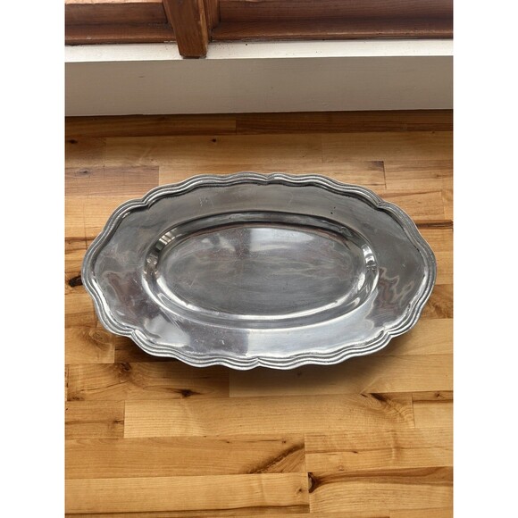 Silver Plated Tray Made in India, India Stamped Silver Tray - Picture 1 of 4